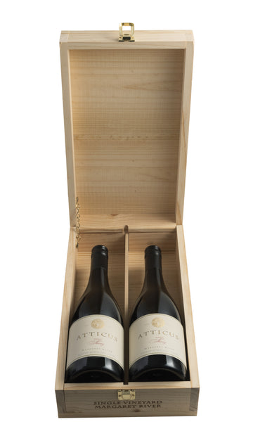 Wooden Twin Packed Atticus Premium Museum Chardonnay 2014 & Cabernet Sauvignon 2011